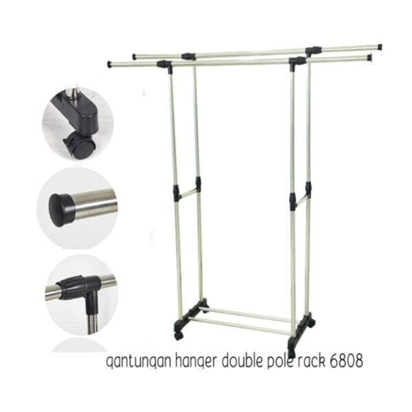 Double Pole Clothes Hanger Rack 6808