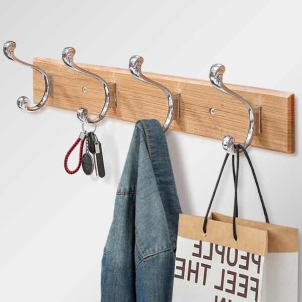 Kenmaster Hanger Kayu 4 Pcs Hook KM-329