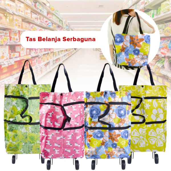 Kenmaster Tas Belanja Lipat Roda Serbaguna NM-108