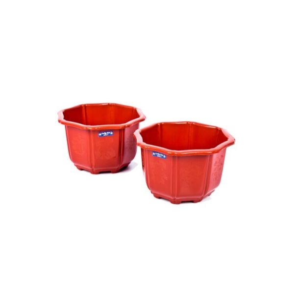 Lucky Star - Pot Bunga Segi 8