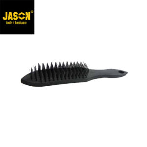 Jason Sikat Baja Hitam Gagang Plastik 6 Baris