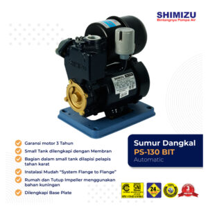 Shimizu Pompa Otomatis With Small Pressure Tank PS-130 BIT
